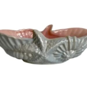Elegant Pink and Gray Ceramic Bowl